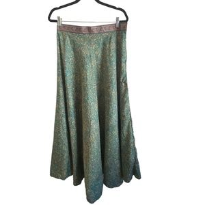 Vintage Floral Print Maxi Skirt